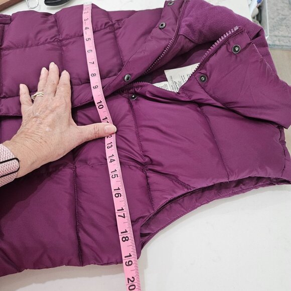 Eddie Bauer Womens Goose Down Puffer Vest Small Plum Purple Polyester - Picture 7 of 11